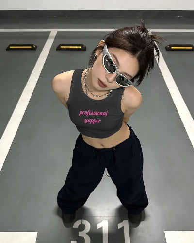 "Professional Yapper" Cropped Tank Top