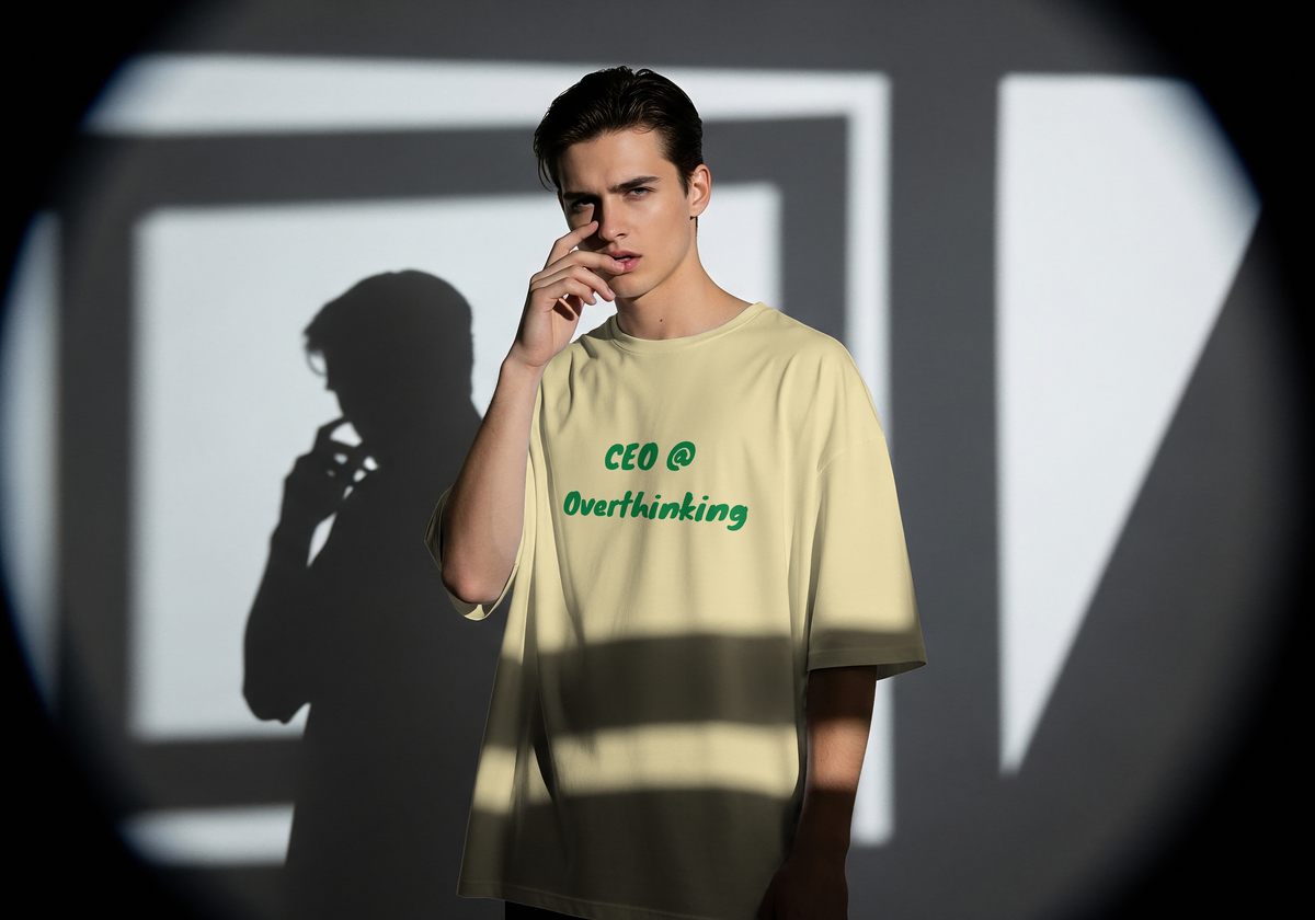"CEO @ Overthinking" UNISEX Oversized T-Shirt